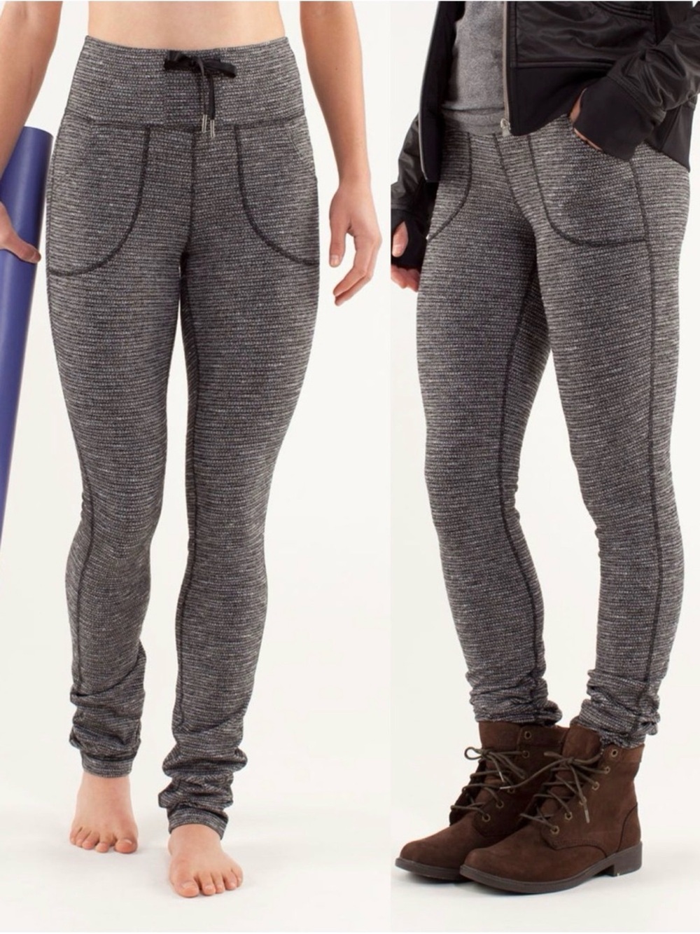 Lululemon Skinny Will Pant Pique Black Leggings Size 4